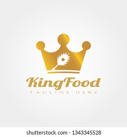 king food vector logo design, food icon