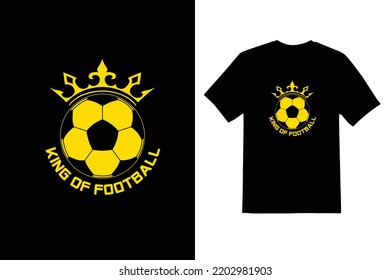 king of football typeface t shirt design 