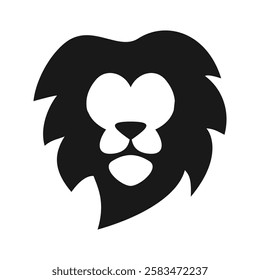 King of forest, lion logo design, vector, silhouette, abstract, predator, vector, animal, lion, illustration, design, icon, isolated, african, art, graphic, paint, symbol, wildlife, king