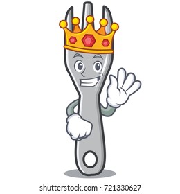 King fork character cartoon style