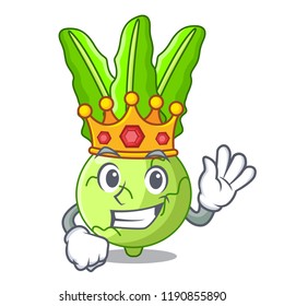 King fresh cabbage kohlrabi on the mascot