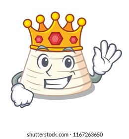 King fresh ricotta cheese on mascot cartoon