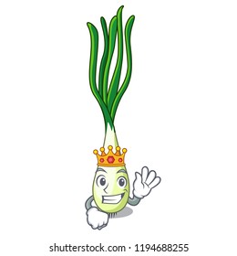 King fresh scallion isolated on the mascot