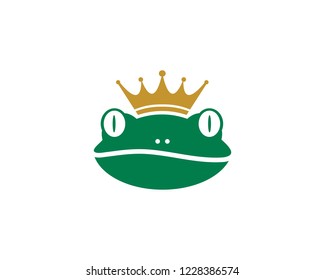 King Frog Logo Template vector illustration