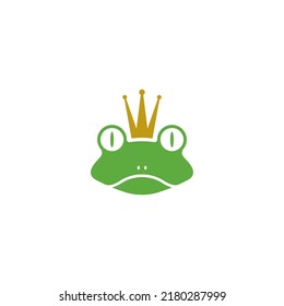 King Frog Logo Template vector illustration