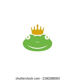 King Frog Logo Template vector illustration