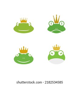 King Frog Logo Template vector illustration