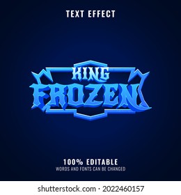 King Frozen Fantasy Ice Rpg Games Logo Title Text Effect
