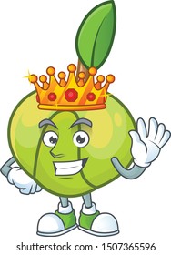 King fruit elephant apple cartoon mascot style