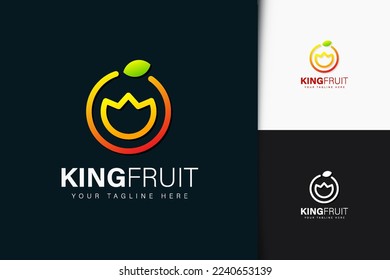 King fruit logo design with gradient
