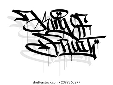 KING OF FRUIT word graffiti tag style