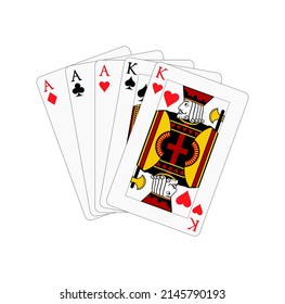 King fullhouse card Suit diamond design illustration vector eps format , suitable for your design needs, logo, illustration, animation, etc.