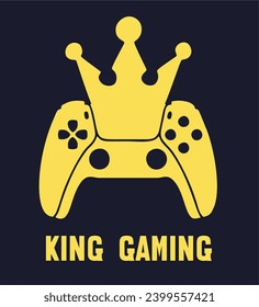 king game logo with blue background