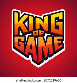King of Game Sign. Logo design. Vector illustration