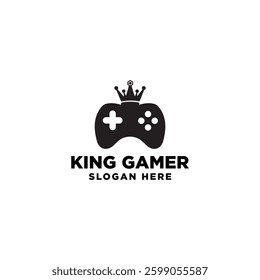 King Gamer Logo Design Simple