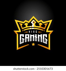 King Gaming Team Logo Design Vector