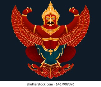 King of Garuda Thai art graphic vector