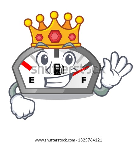 King gasoline indicator in the a mascot