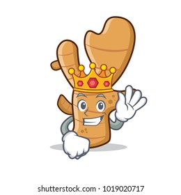 King ginger mascot cartoon style