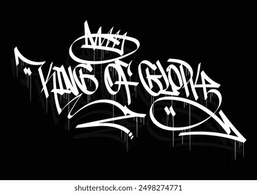 KING OF GLORY graffiti tag style design