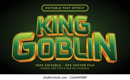 king goblin 3d text effect and editable text effect