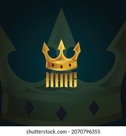 King Gold Crown Logo Vector