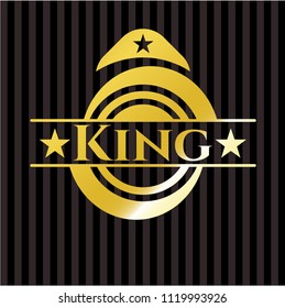 King gold shiny badge