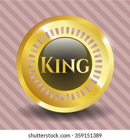 Emblema brillante de oro del rey
