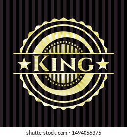 King gold shiny emblem. Vector Illustration. Detailed.
