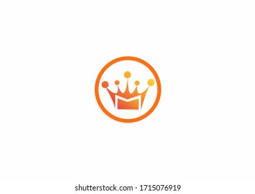 king gold symbol vector logo design concept