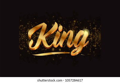 King Gold Word Text Sparkle Glitter Stock Vector (Royalty Free ...