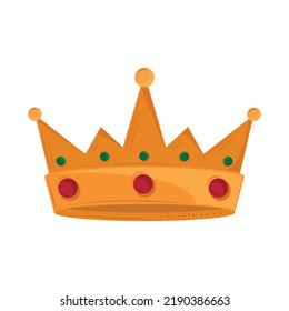 king golden crown icon isolated