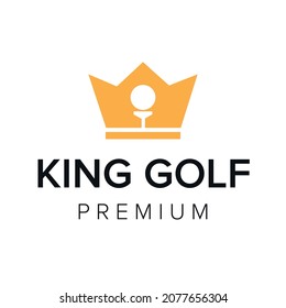 king golf logo icon vector template
