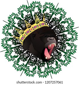 king gorilla at background