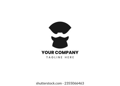 King Gorilla head logo concept in unique abstract shape. Editable vector illustration in trendy style. Perfect for animal conservation or zoo company branding and much more many other purposes.