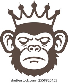 King of gorilla the primate animal Logo