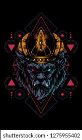 King of Gorilla sacred geometry