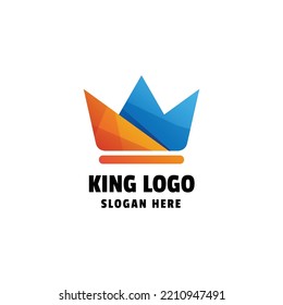 King Gradient Colorful Logo Design