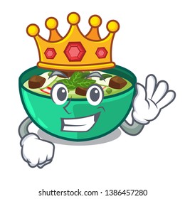 King green churry isolated with the cartoon