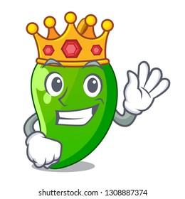King green mango isolated with the mascot