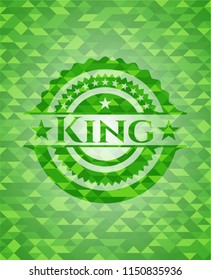 King green mosaic emblem