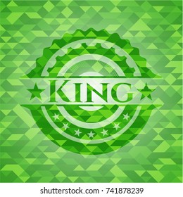 King green mosaic emblem
