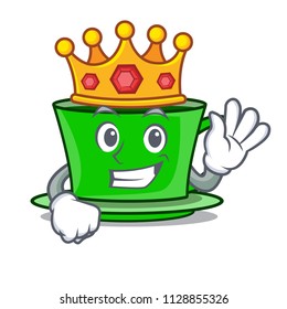 King green tea mascot cartoon