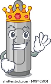 King grey crayon cartoon
