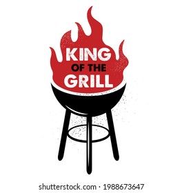 King Of The Grill. Hand drawn typography poster. Inspirational vector typography. Vector calligraphy.