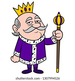 King Grumpy Vector Cartoon Illustration Grumpy Stock Vector (Royalty ...