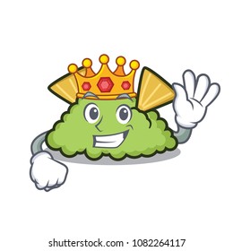 King guacamole mascot cartoon style