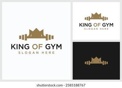 King Of Gym Design Inspiration. King Of Gym Symbol Logo Vector Template Design, King Of Gym Design Logo Vector Illustration