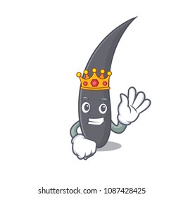 King hair mascot cartoon style