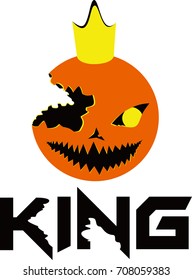 King Halloween Logo Vector Template Design